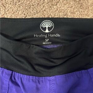 Healing Hands Purple Scrub Pants
